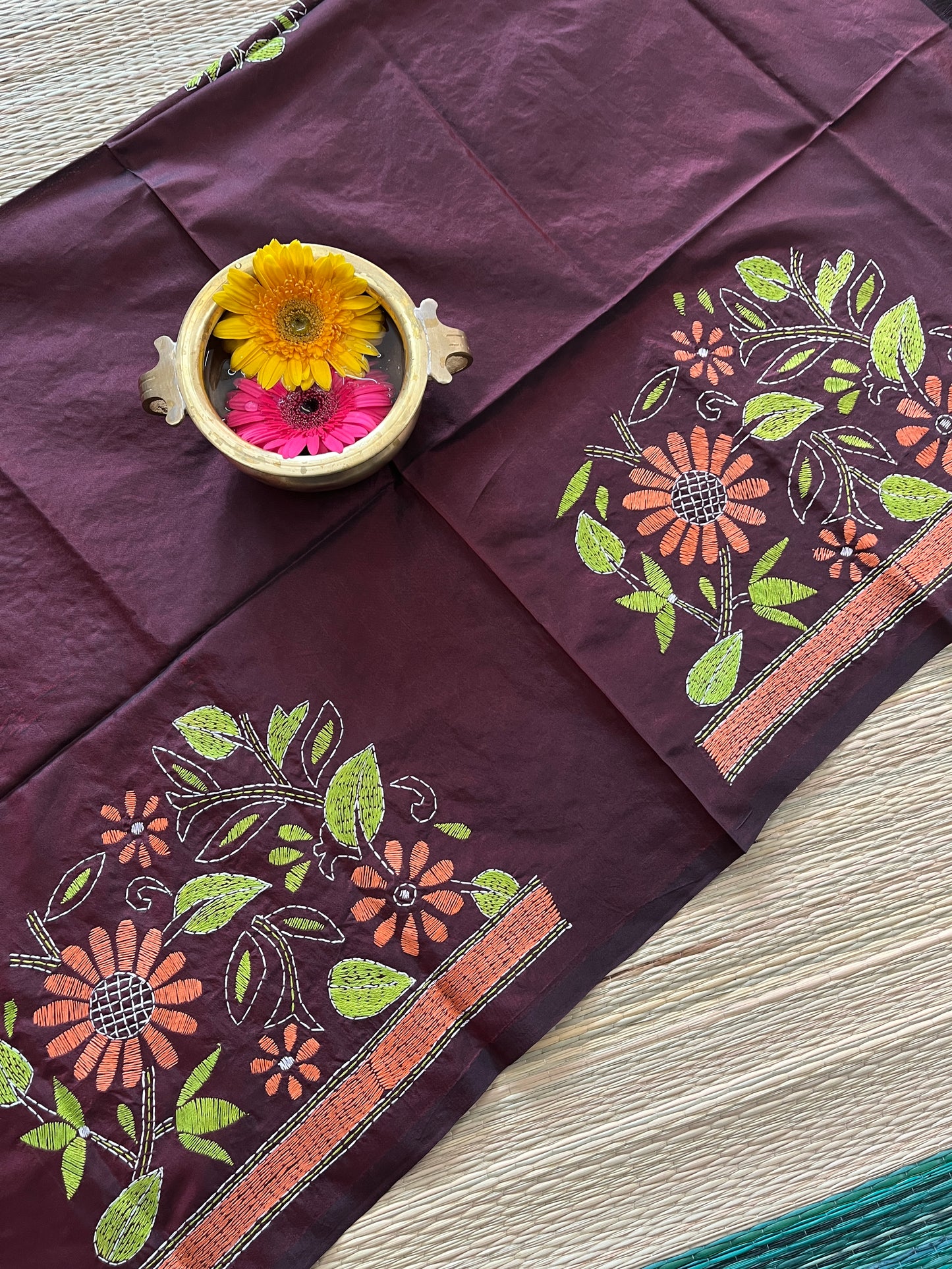 SKABP9 Art Silk Kanthawork Blouse Piece