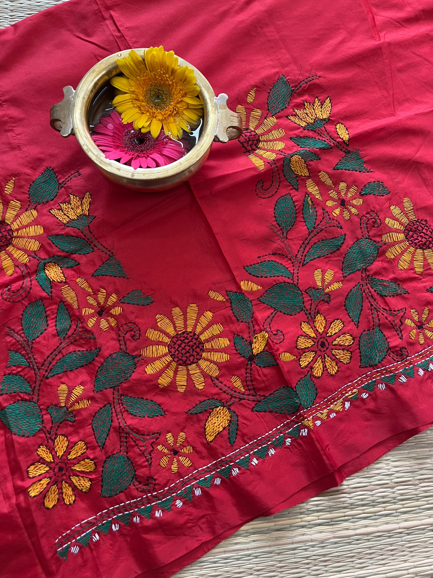 SKABP11 Art Silk Kanthawork Blouse Piece
