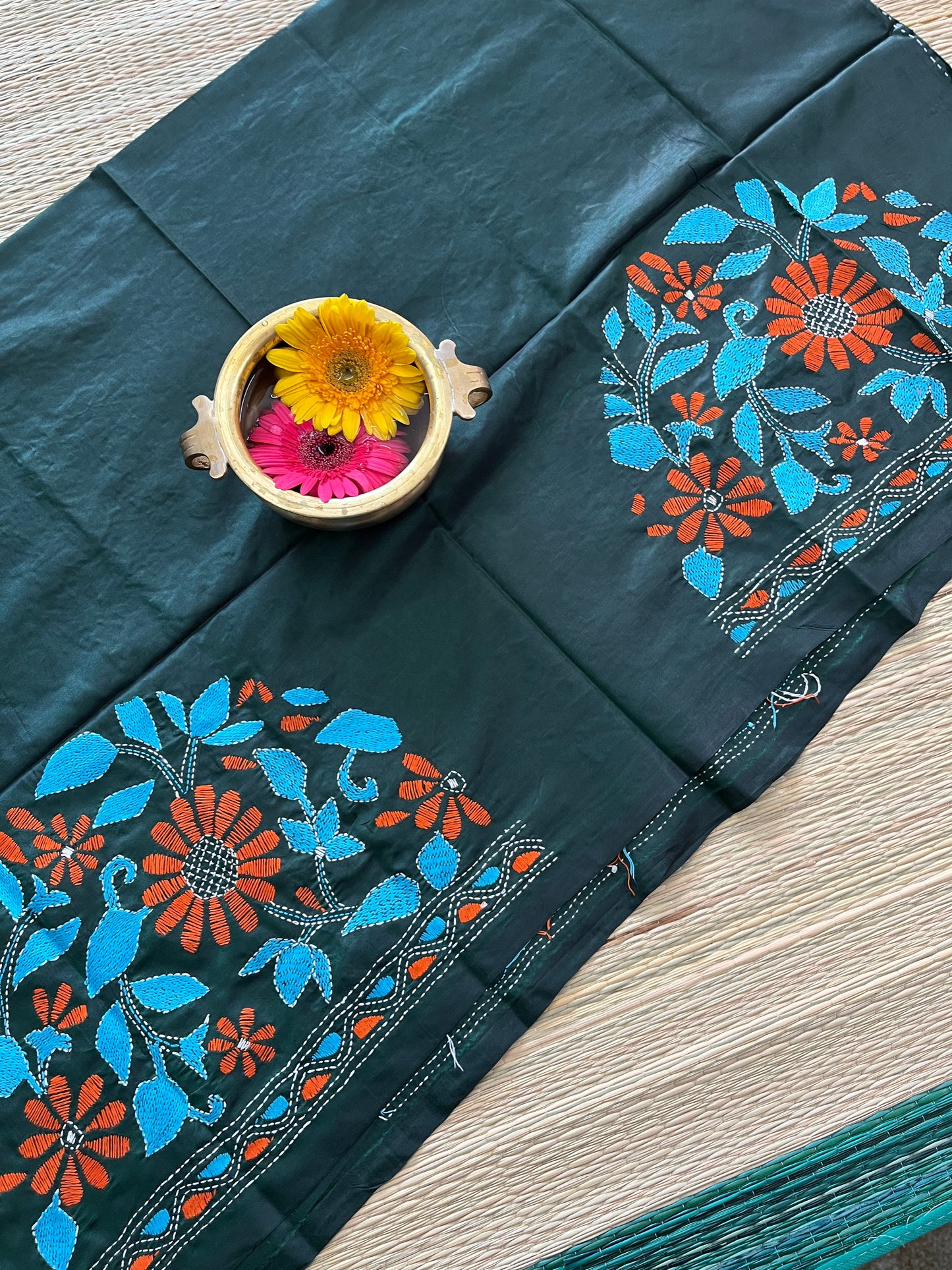 SKABP12 Art Silk Kanthawork Blouse Piece