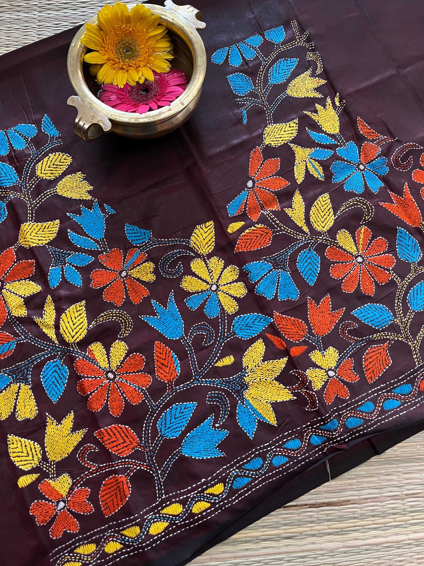 SKABP13 Art Silk Kanthawork Blouse Piece