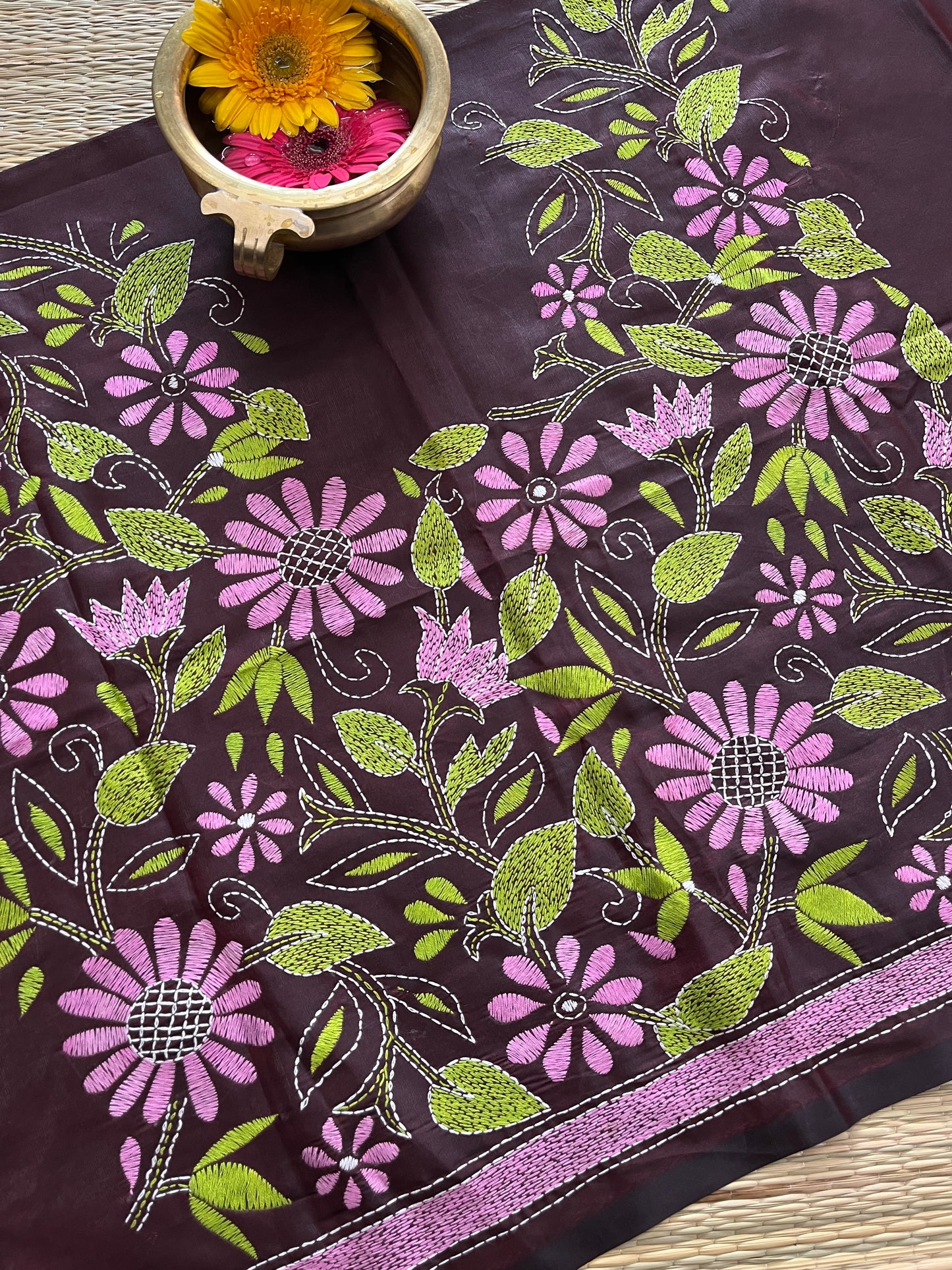 SKABP16 Art Silk Kanthawork Blouse Piece