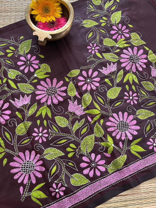 SKABP16 Art Silk Kanthawork Blouse Piece