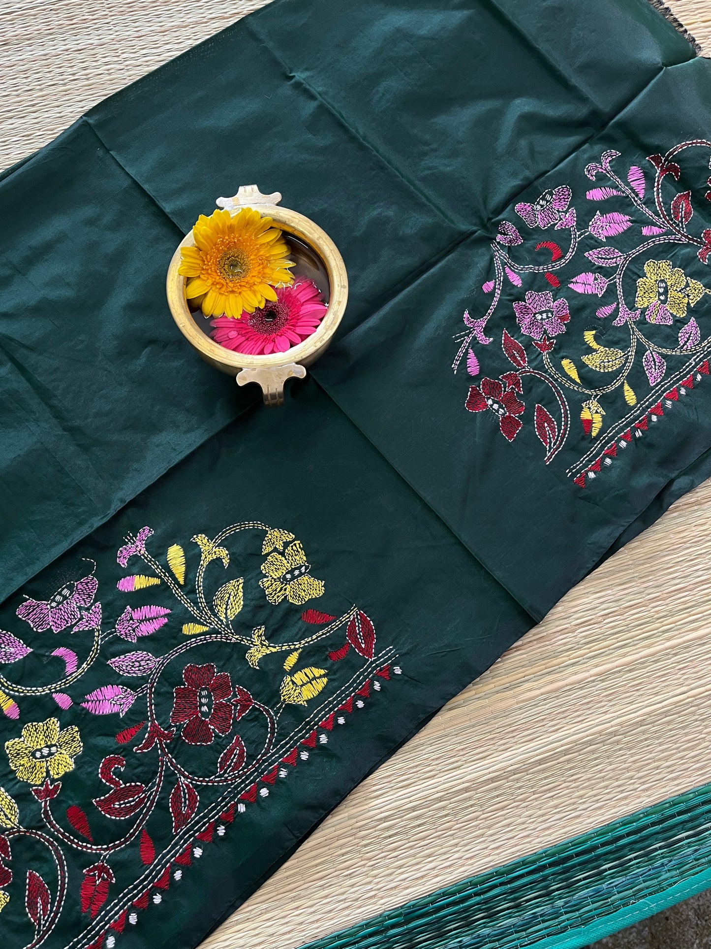 SKABP18 Art Silk Kanthawork Blouse Piece