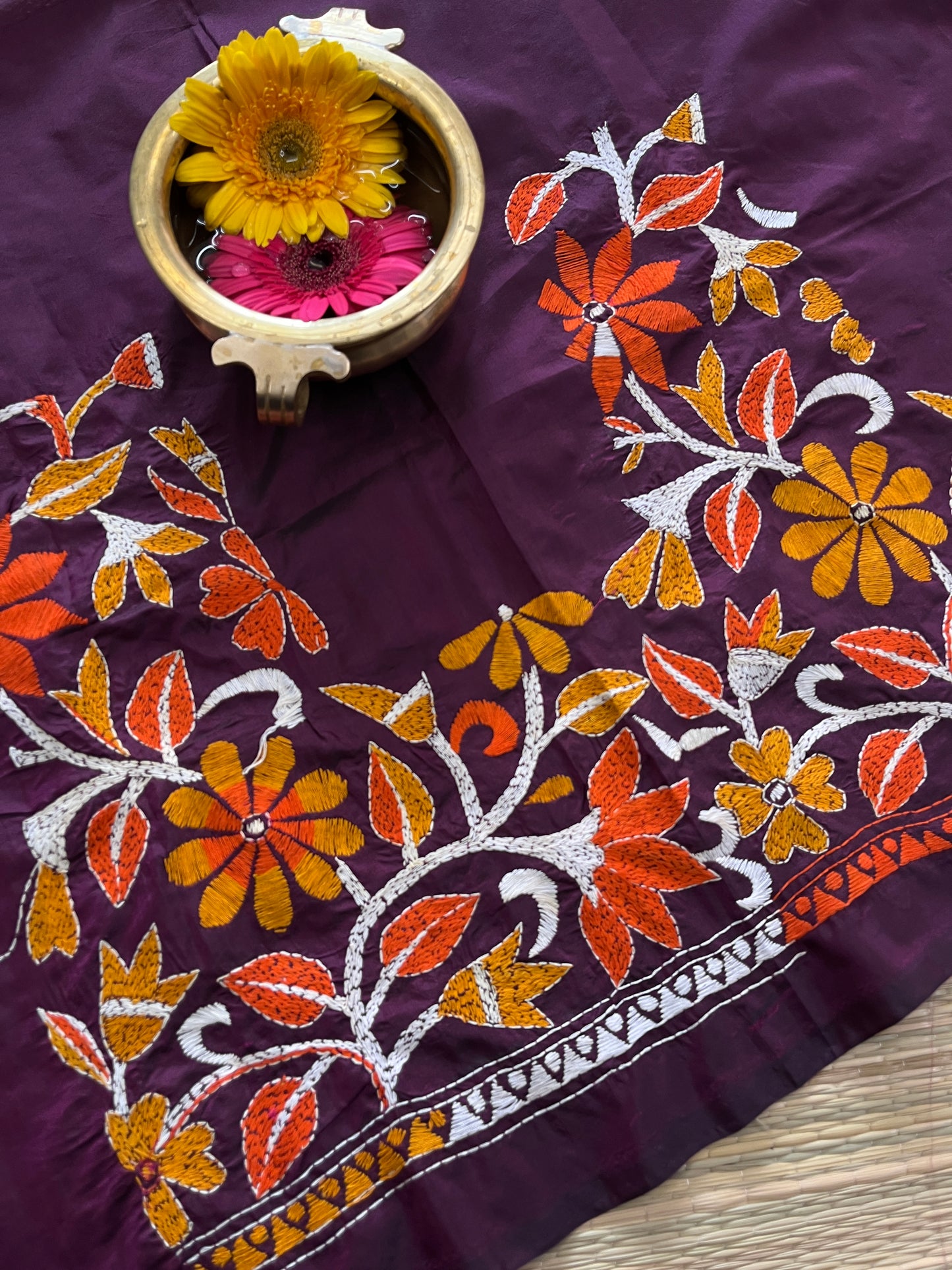 SKABP20 Art Silk Kanthawork Blouse Piece