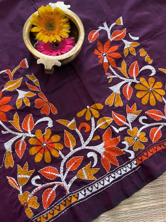 SKABP20 Art Silk Kanthawork Blouse Piece