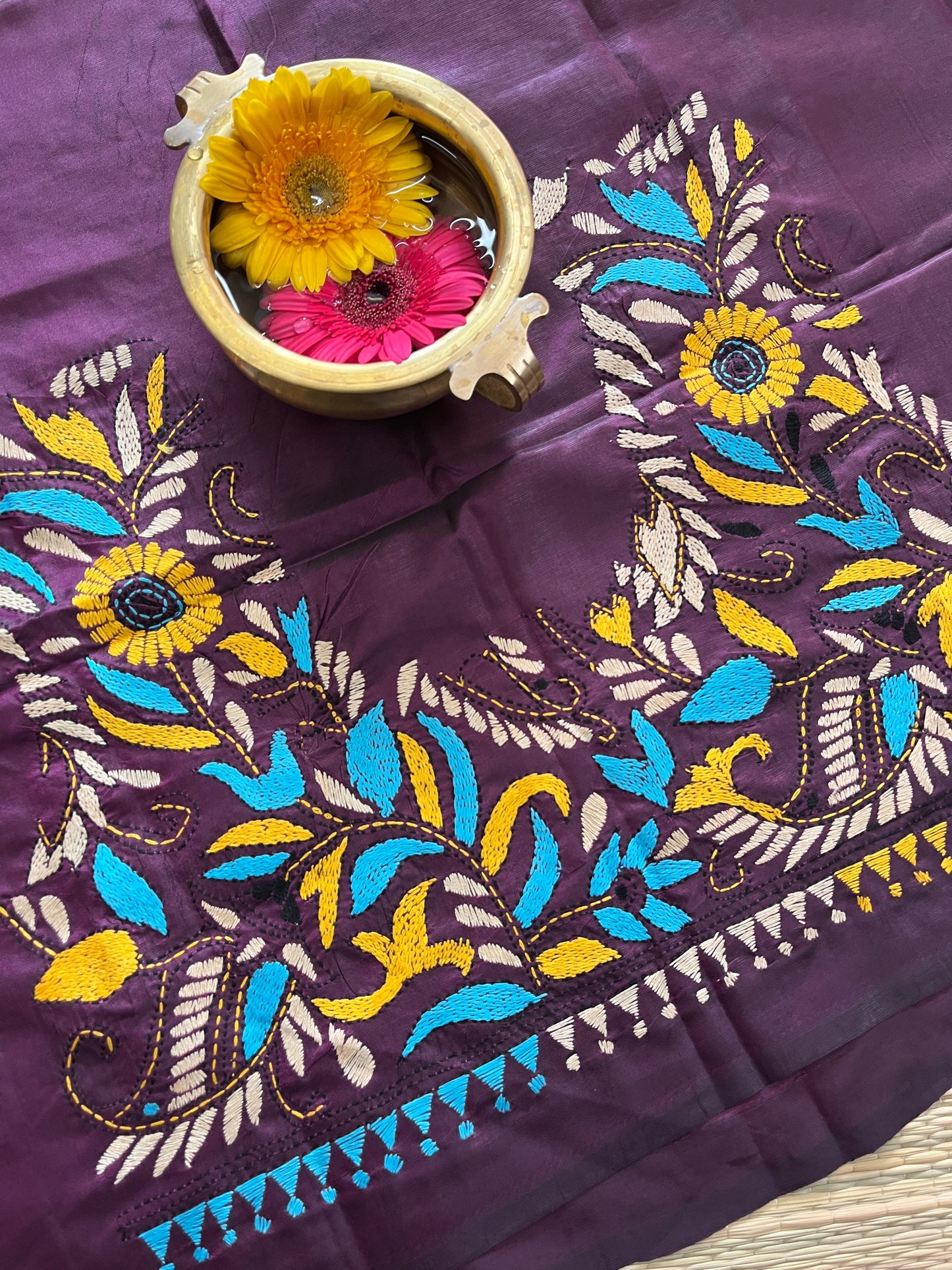 SKABP27 Art Silk Kanthawork Blouse Piece