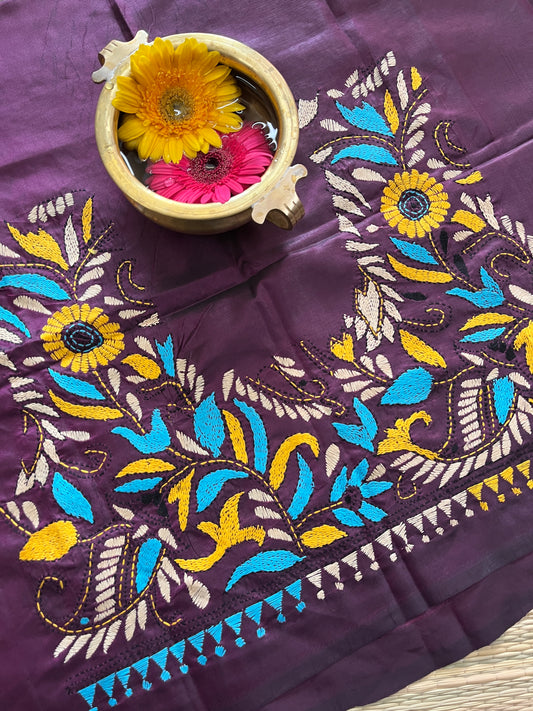 SKABP27 Art Silk Kanthawork Blouse Piece