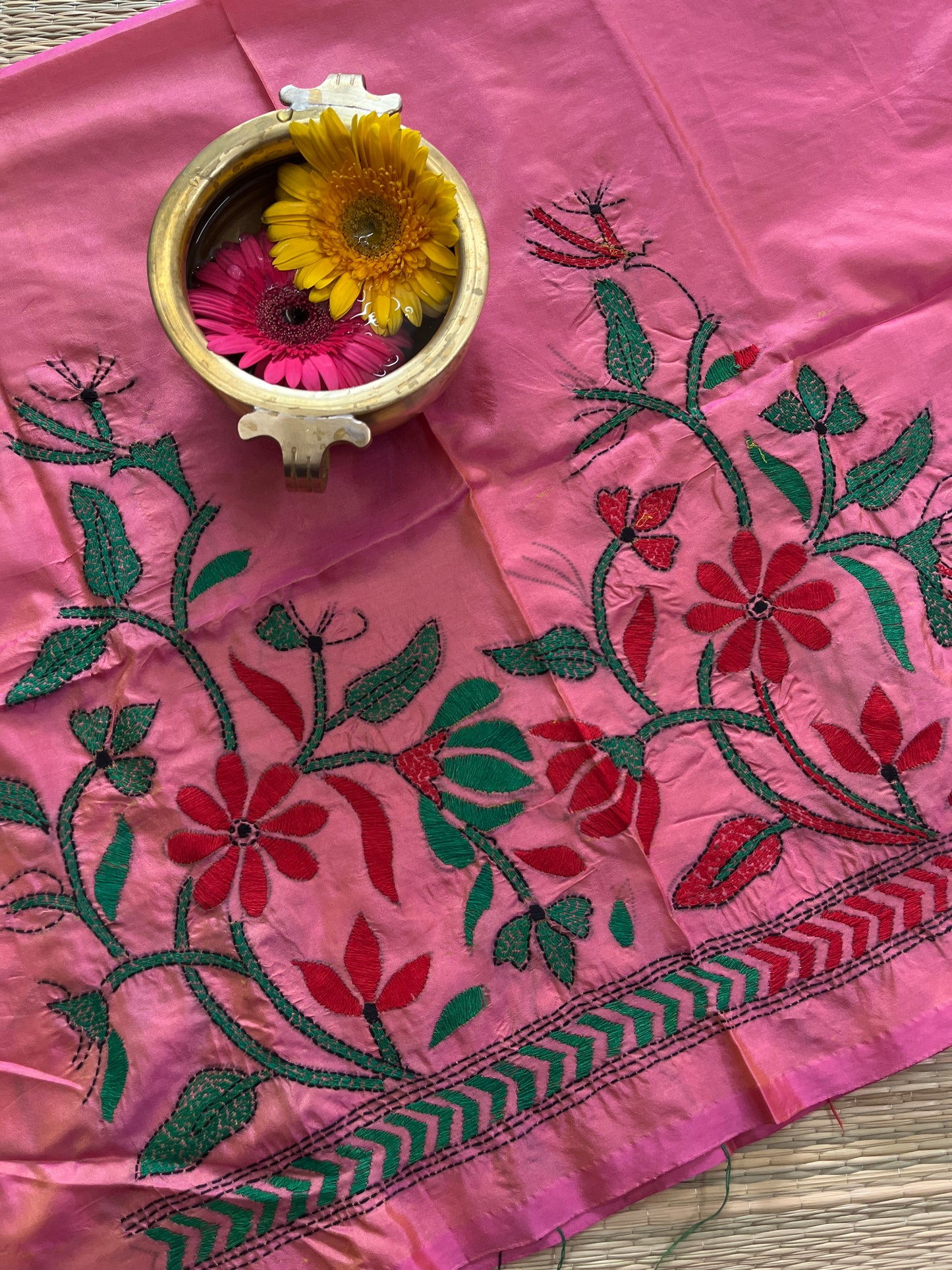 SKABP30 Art Silk Kanthawork Blouse Piece