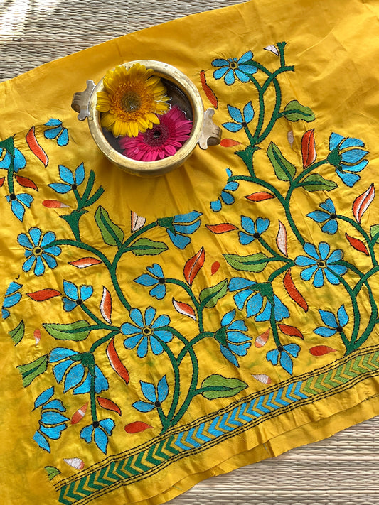 SKABP35 Art Silk Kanthawork Blouse Piece