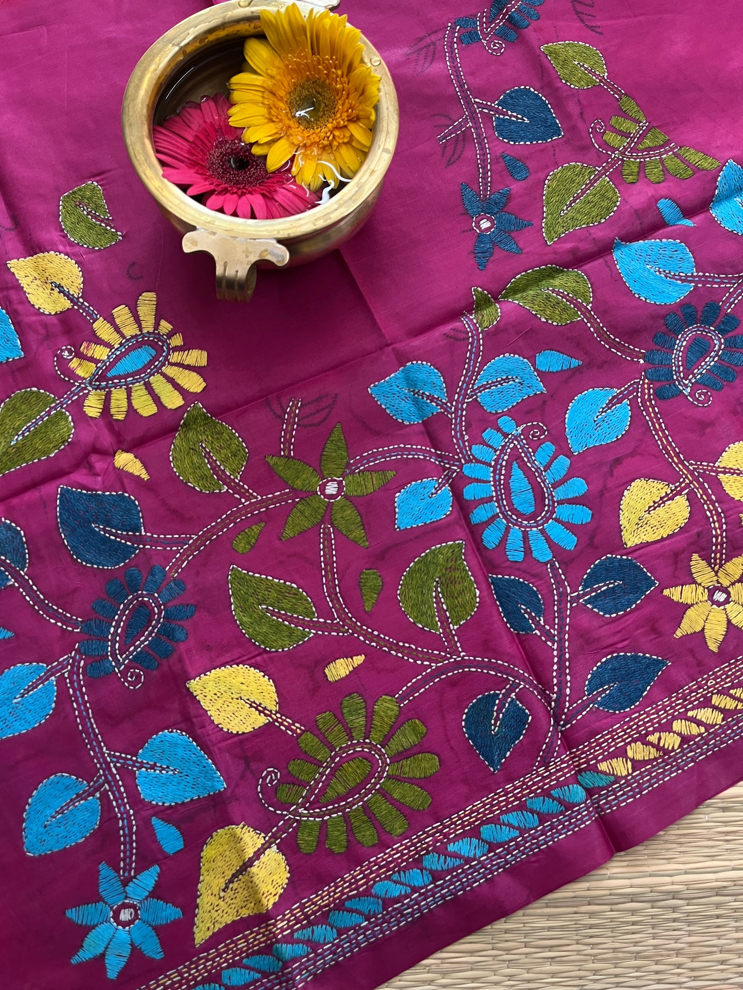 SKABP37 Art Silk Kanthawork Blouse Piece