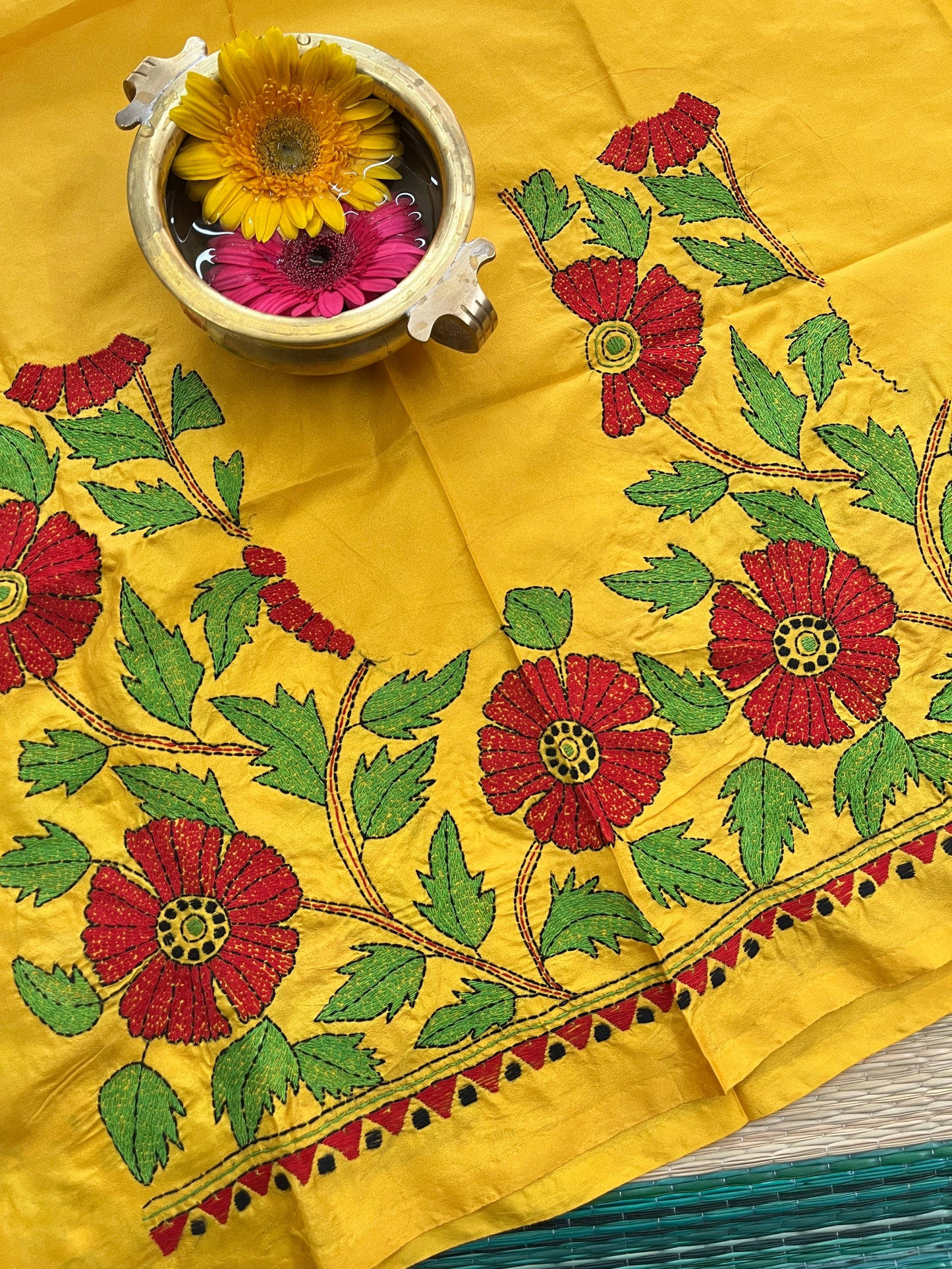 SKABP38 Art Silk Kanthawork Blouse Piece