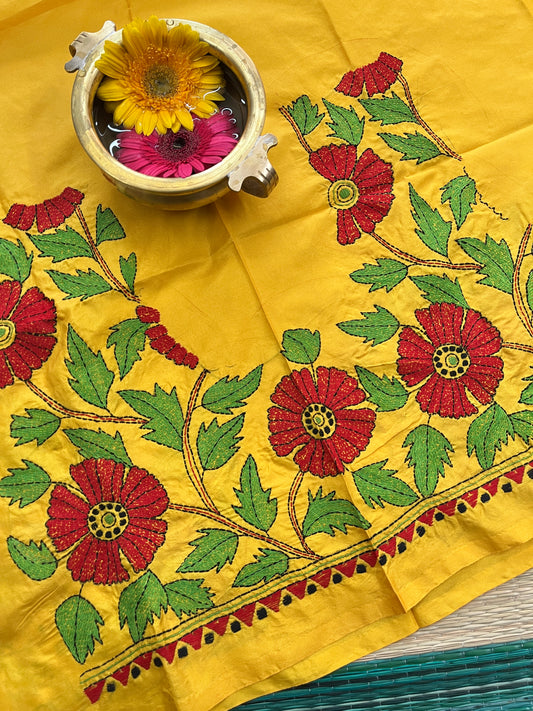 SKABP38 Art Silk Kanthawork Blouse Piece