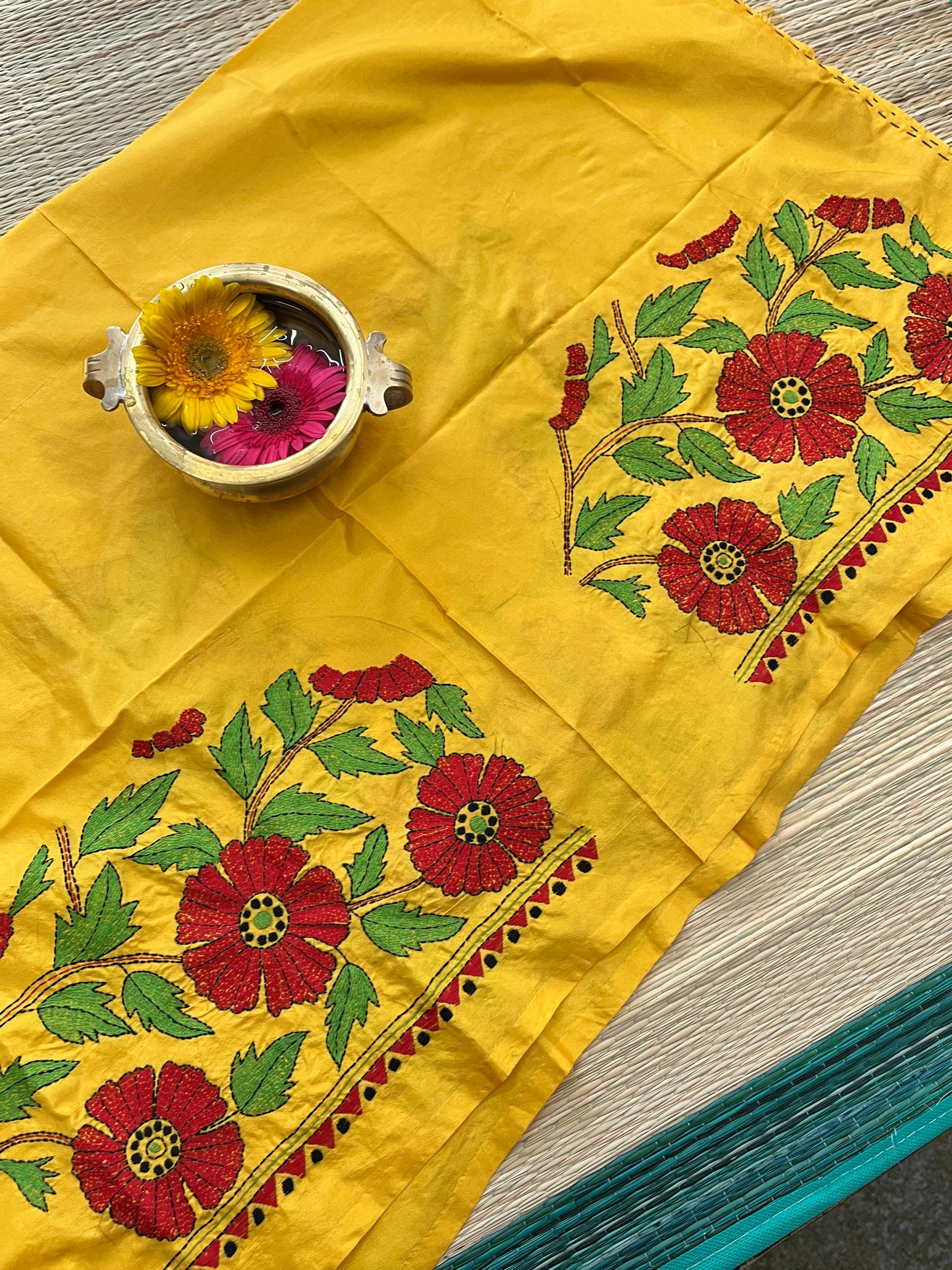 SKABP38 Art Silk Kanthawork Blouse Piece