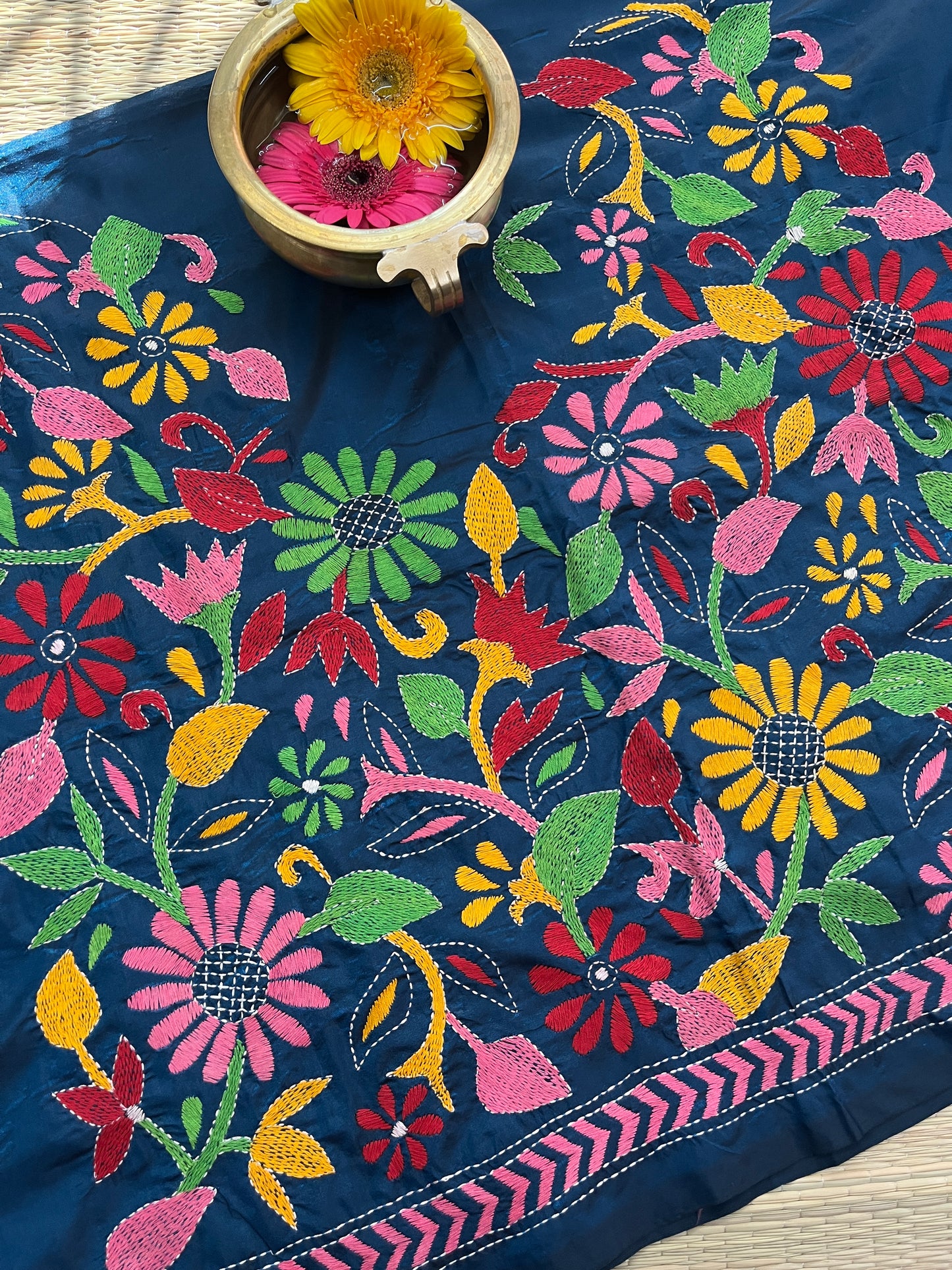 SKABP39 Art Silk Kanthawork Blouse Piece