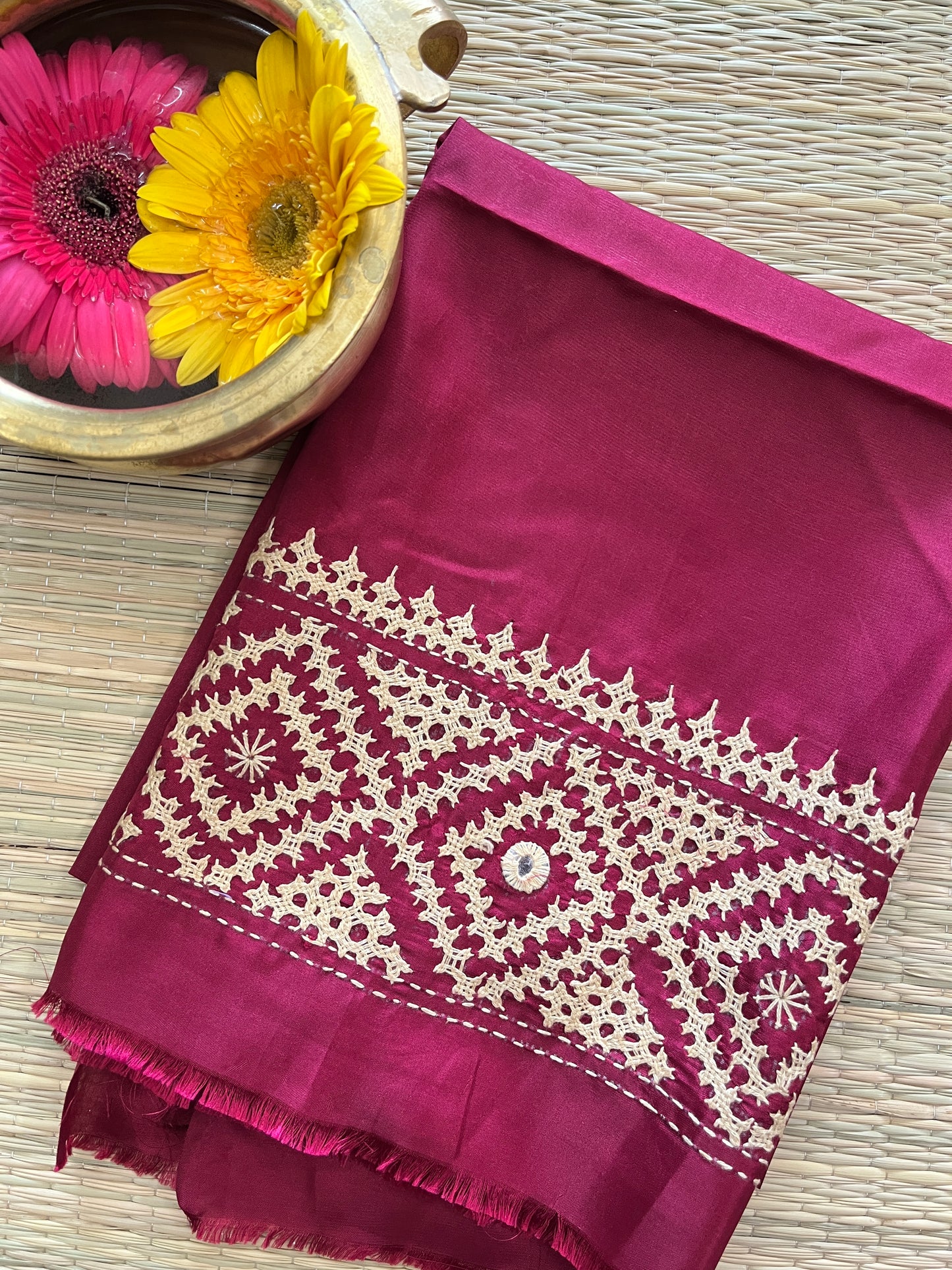 SKUBP11 Art Silk Kutchwork Blouse Piece