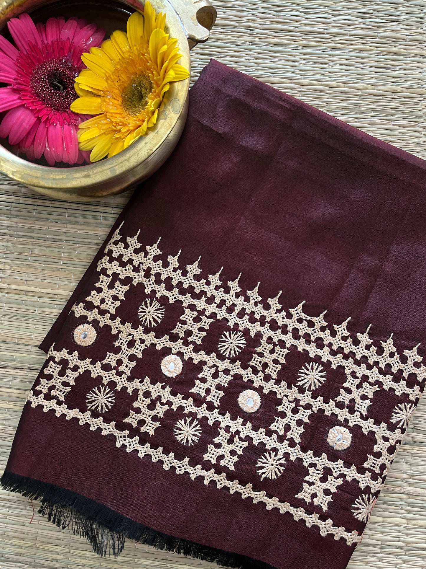 SKUBP13 Art Silk Kutchwork Blouse Piece
