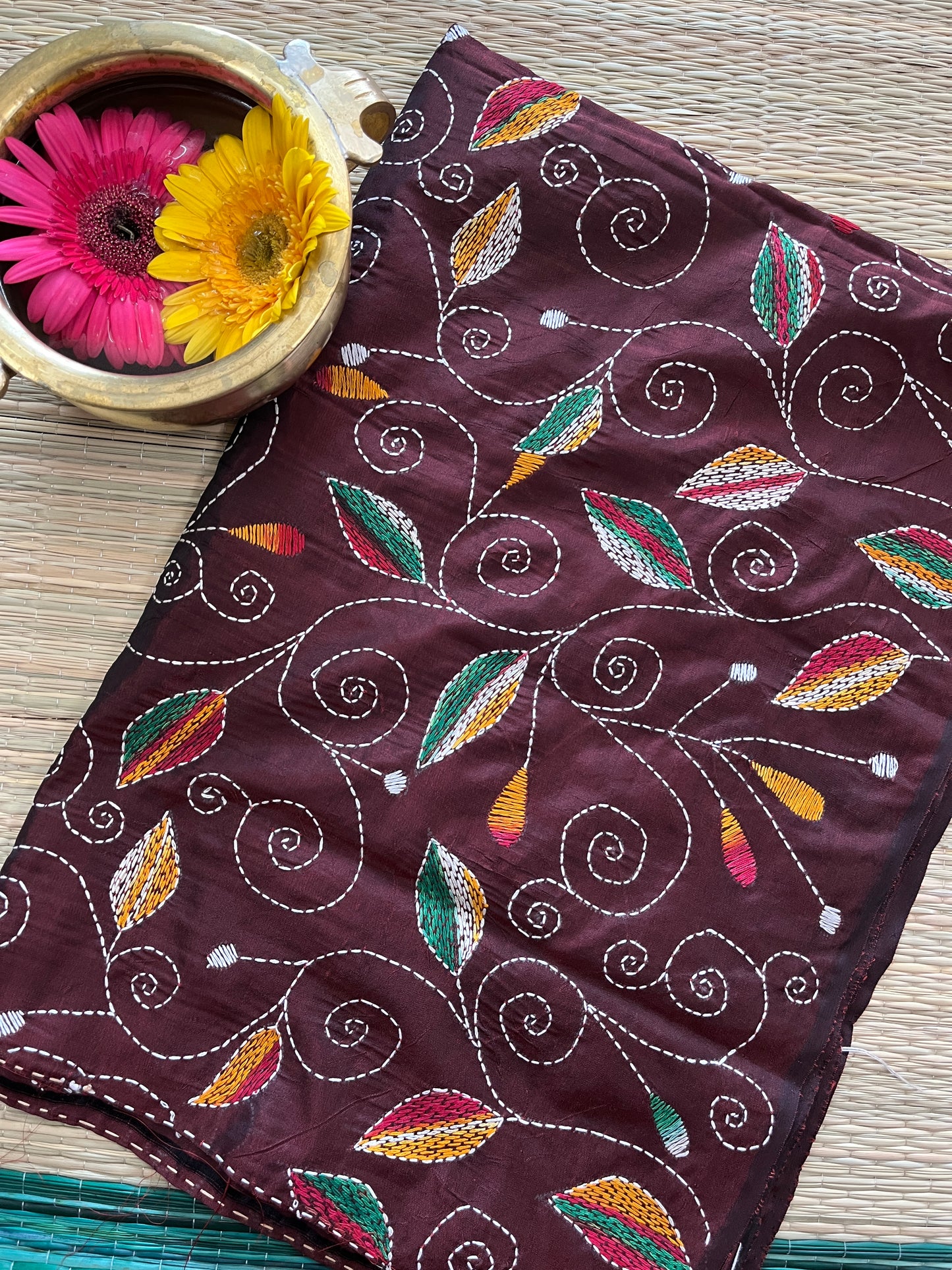 SKABP50 Art Silk Allover Kanthawork Blouse Piece