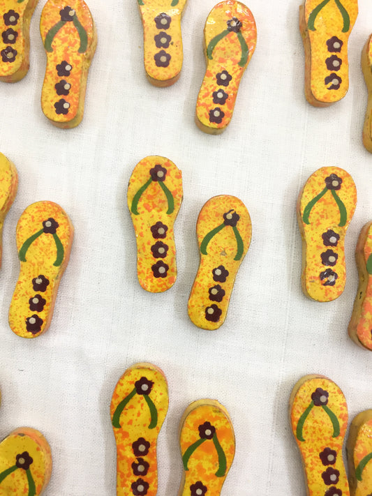 Yellow Slipper Buttons