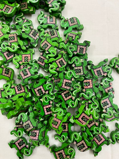 GREEN Elephant Buttons