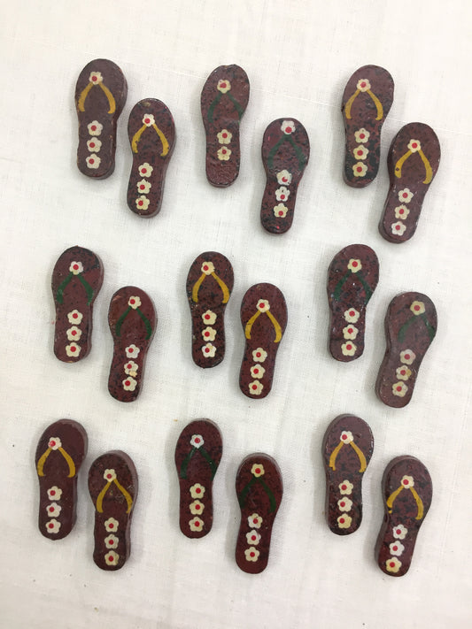 Brown Slipper Buttons