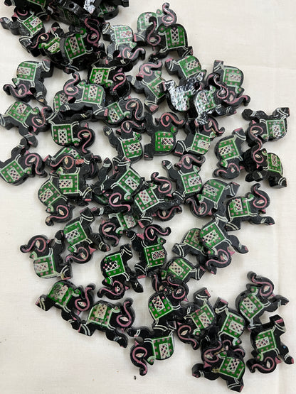 BLACK Elephant Buttons