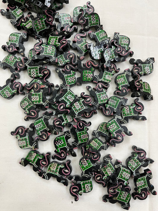 BLACK Elephant Buttons