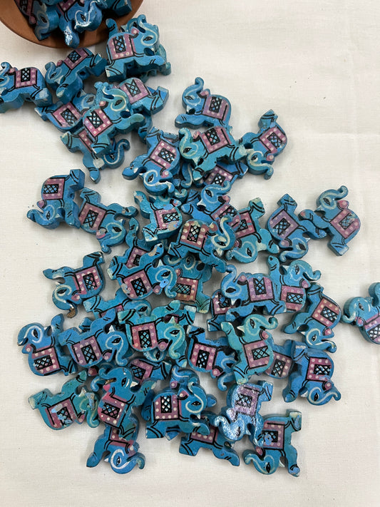 BLUE Elephant Buttons