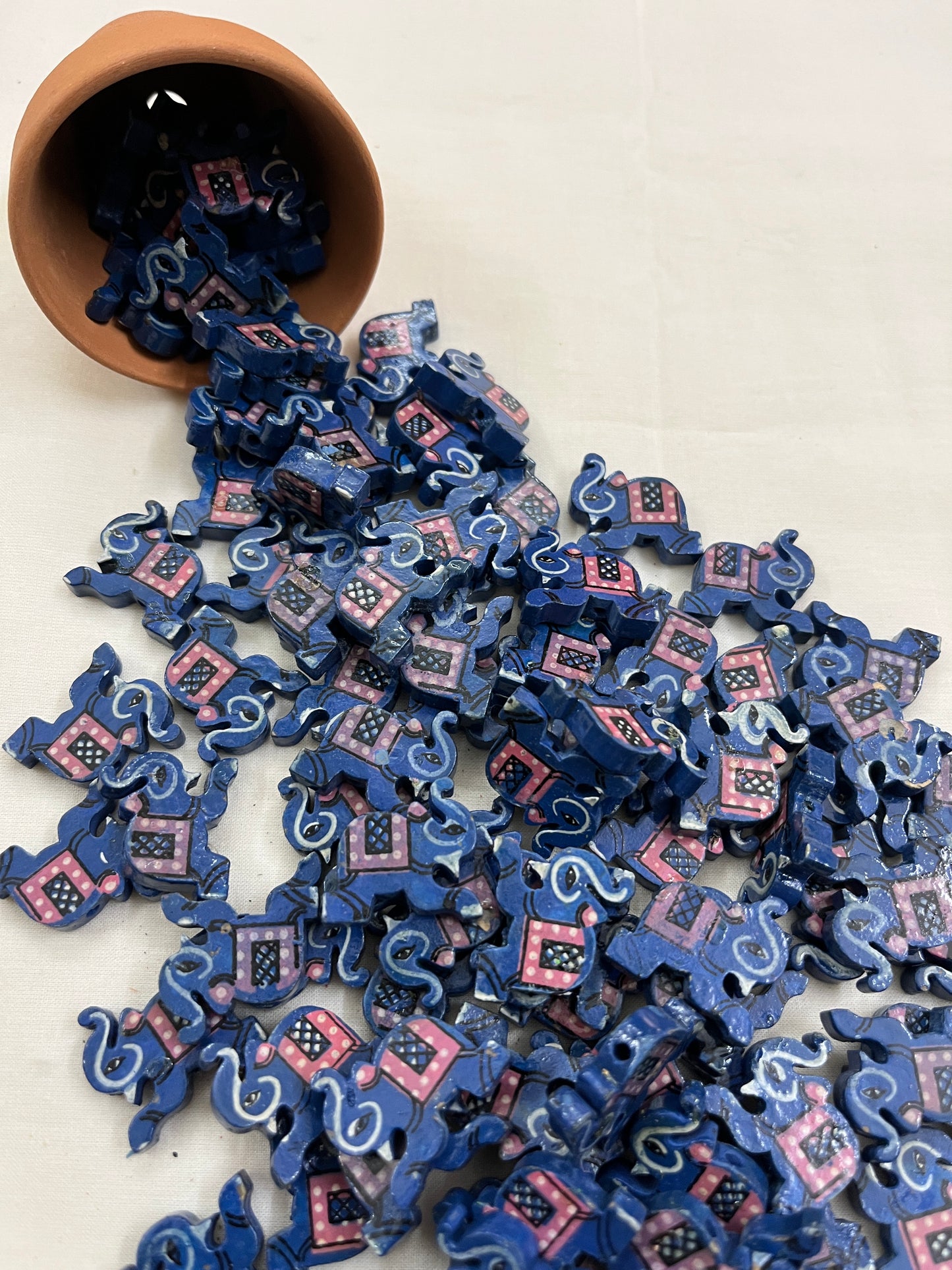 DARK BLUE Elephant Buttons