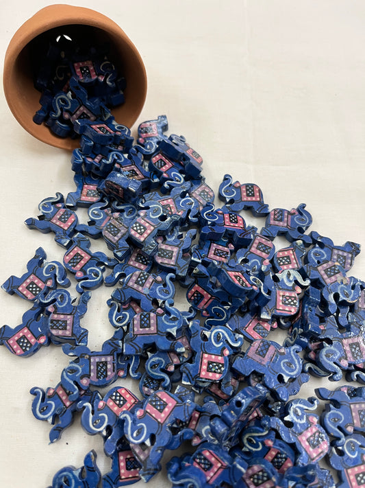 DARK BLUE Elephant Buttons