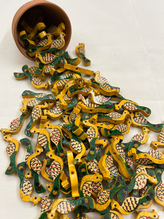 Yellow Peacock Buttons