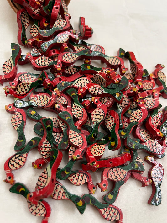 Red Peacock Buttons