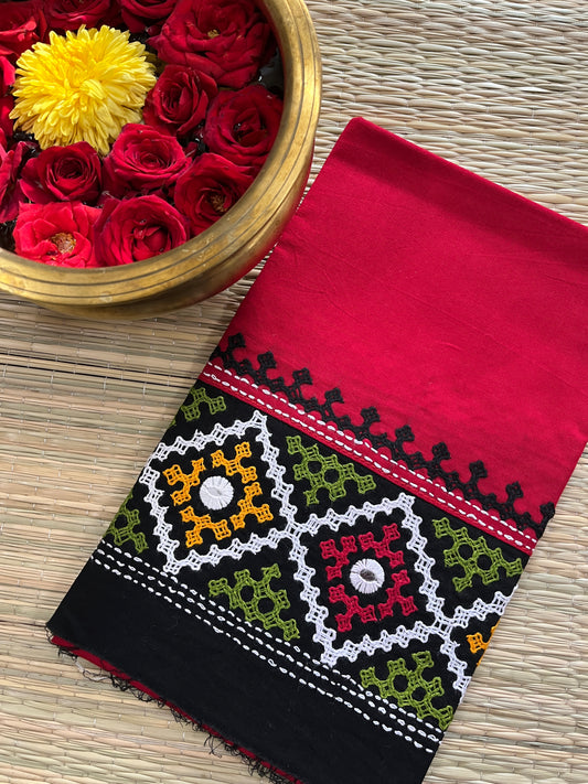 DKUBP17 Dual Color Kutchwork Blouse Piece