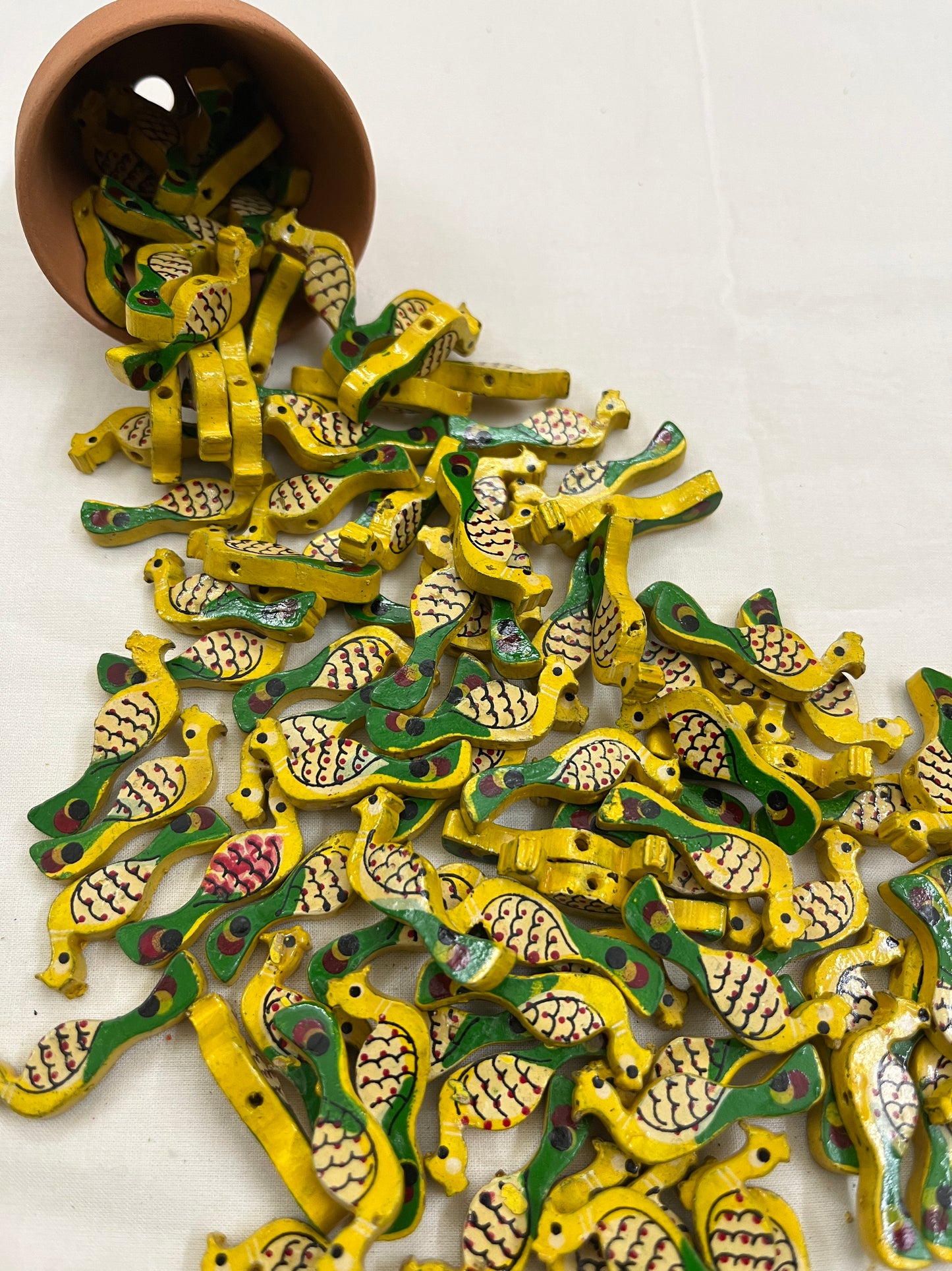 Yellow Peacock Buttons