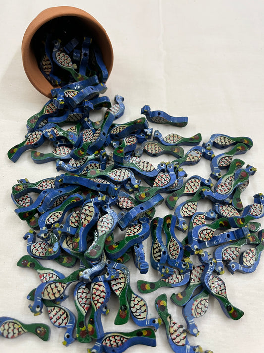 Blue Peacock Buttons