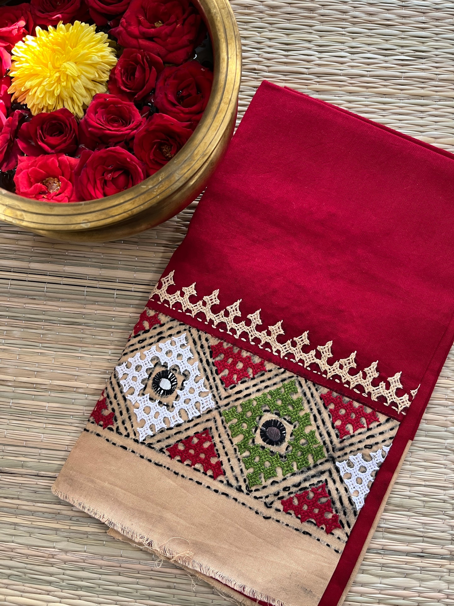 DKUBP25 Dual Color Kutchwork Blouse Piece