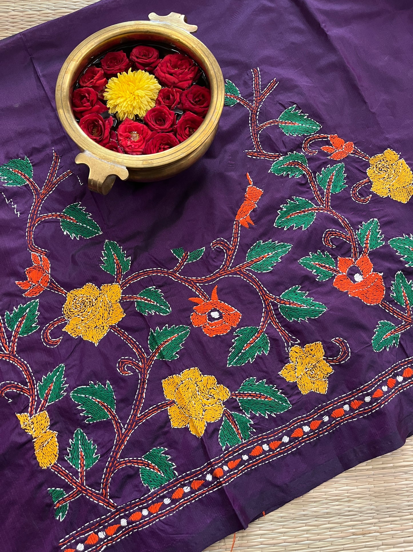 SKABP42 Art Silk Kanthawork Blouse Piece