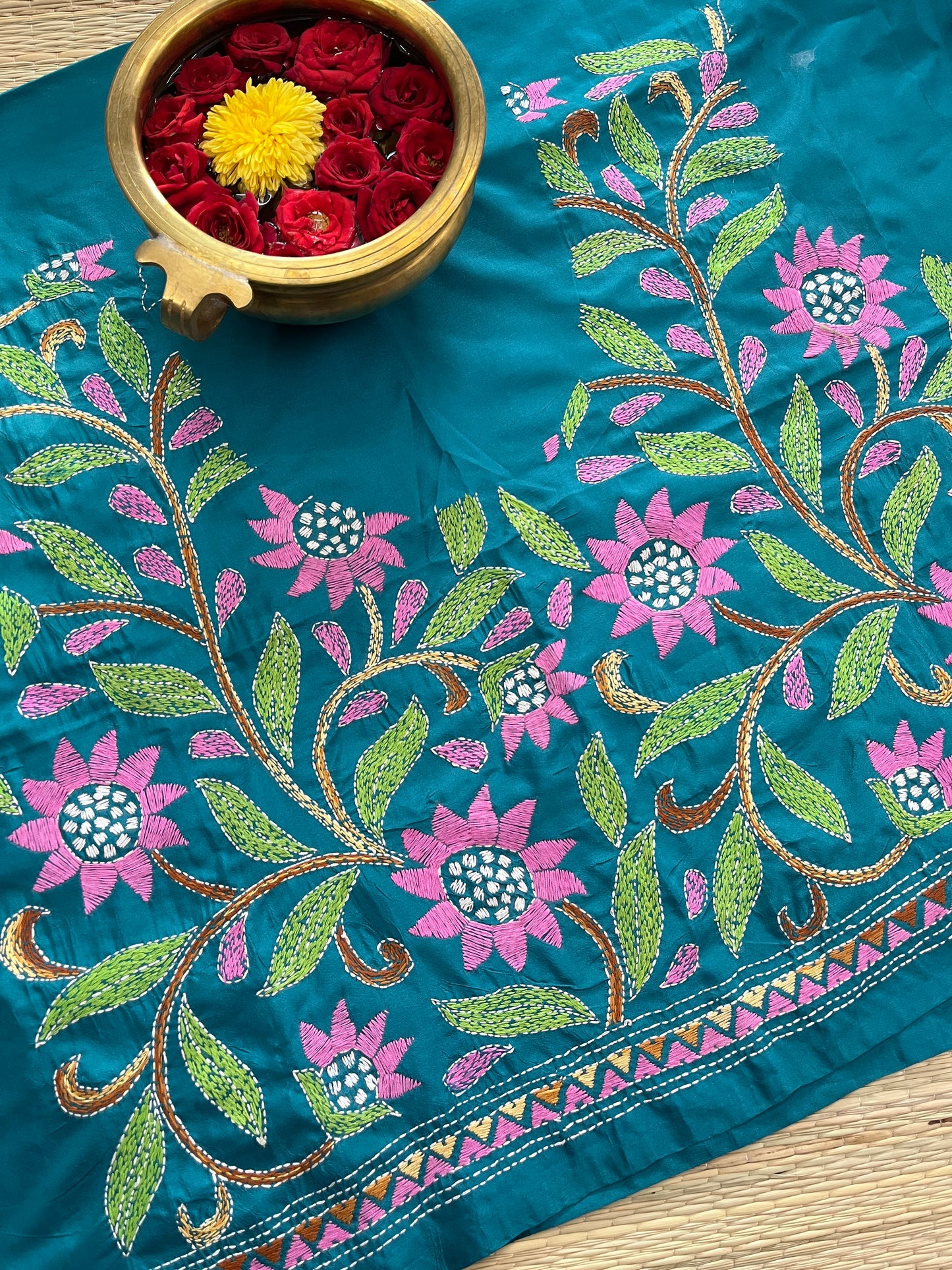 SKABP44 Art Silk Kanthawork Blouse Piece