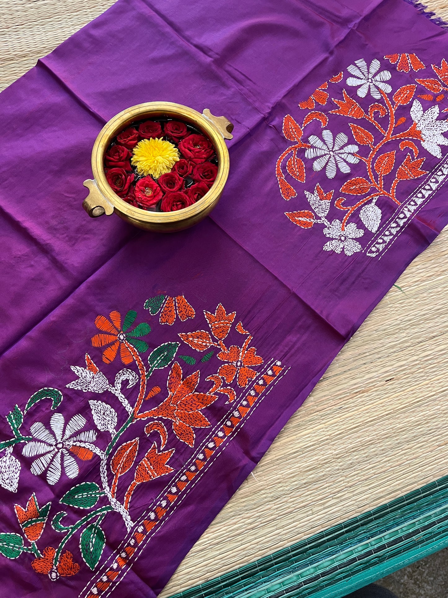 SKABP45 Art Silk Kanthawork Blouse Piece