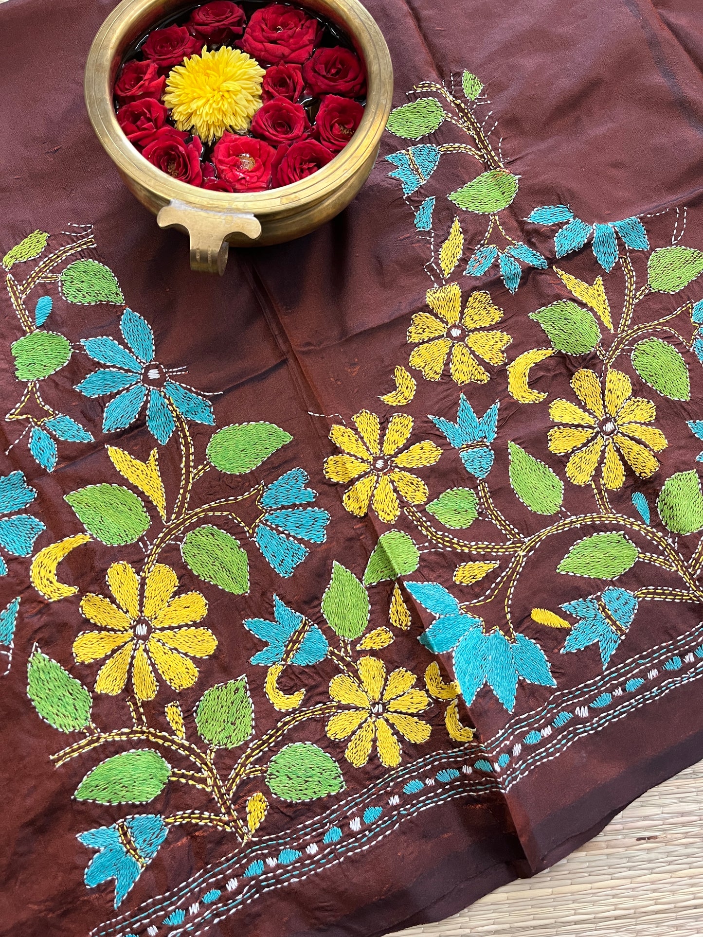 SKABP47 Art Silk Kanthawork Blouse Piece