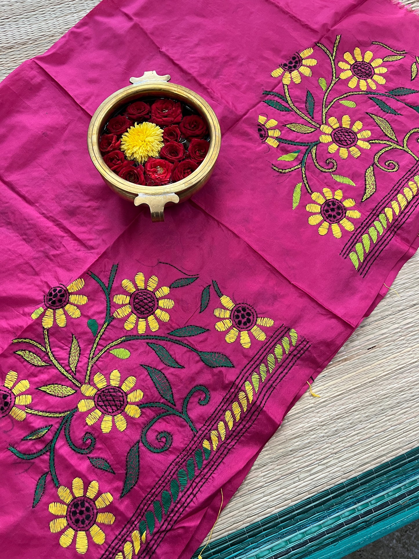 SKABP48 Art Silk Kanthawork Blouse Piece