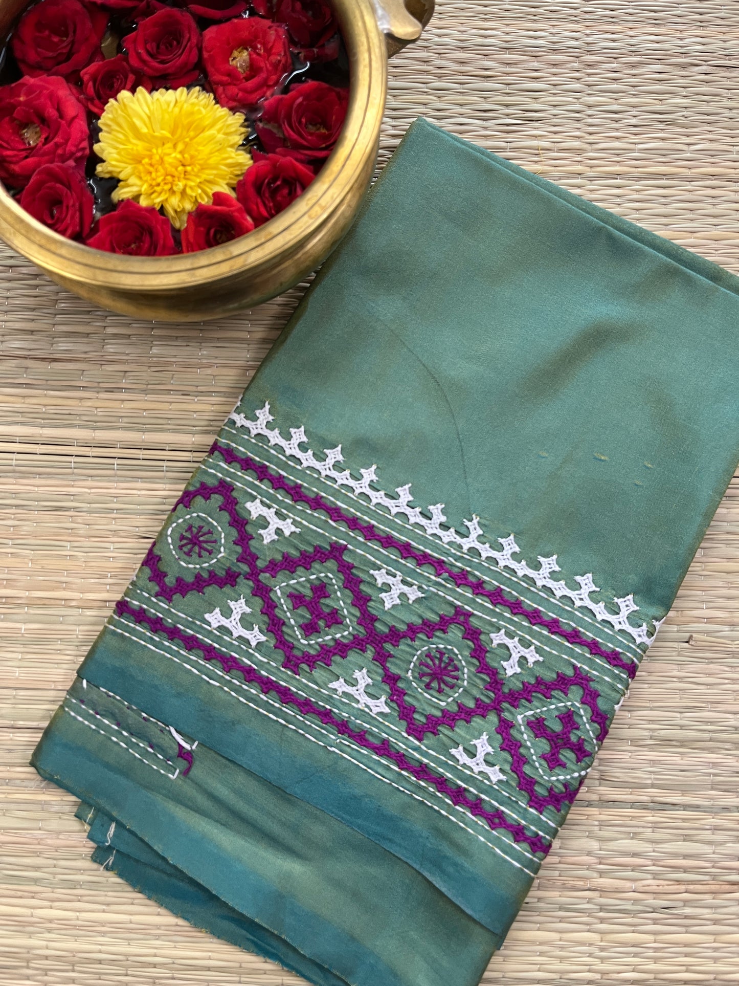 SKUBP19 Art Silk Kutchwork Blouse Piece