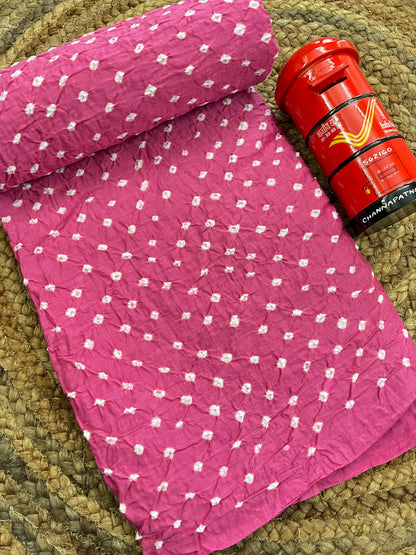 PINK Bandhani Fabric