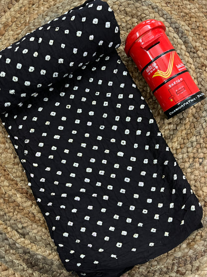 NAKSHATRA BLACK Bandhani Fabric
