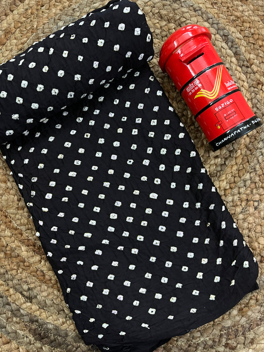 NAKSHATRA BLACK Bandhani Fabric