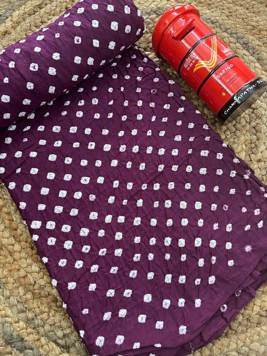 WINE Bandhani Fabric