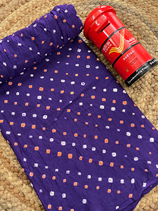 DESI VIOLET Bandhani Fabric