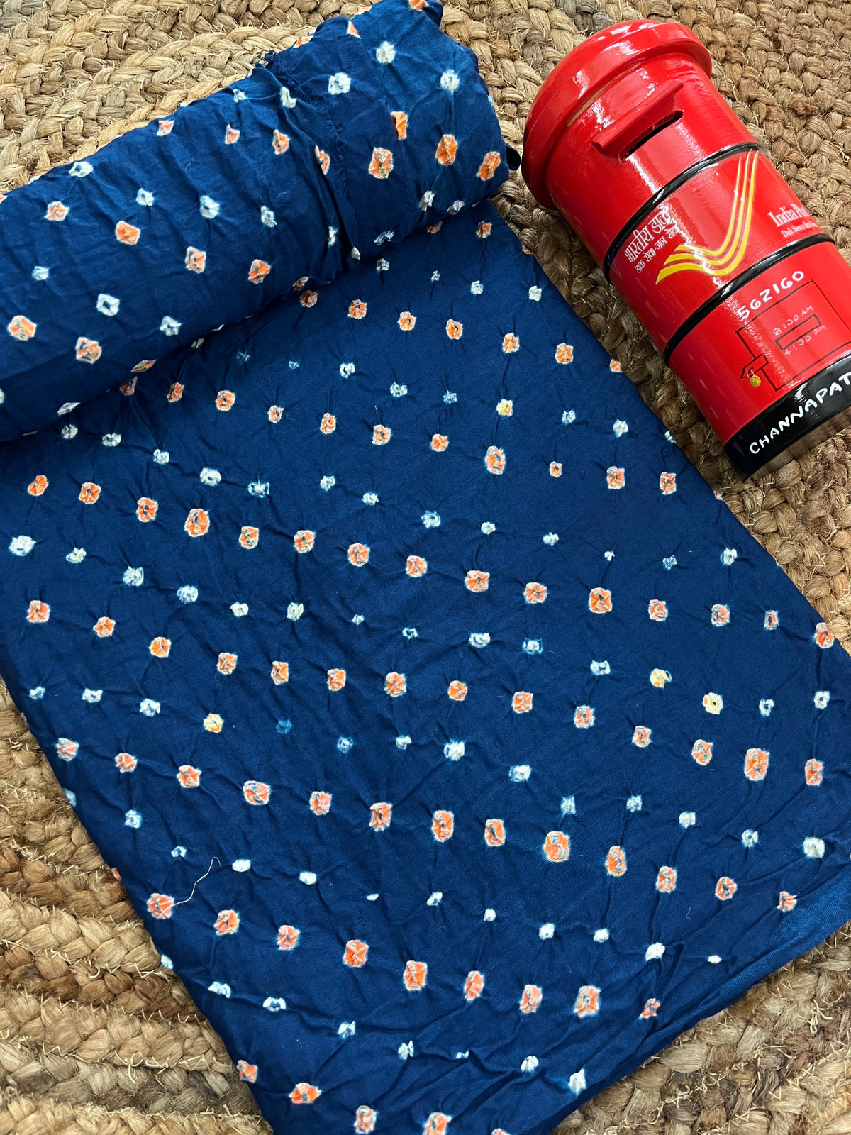 DESI BLUE Bandhani Fabric