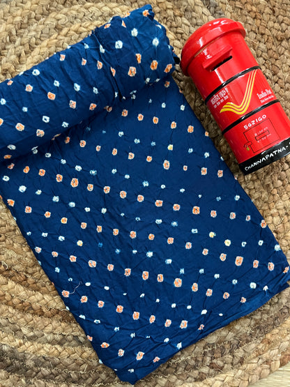 DESI BLUE Bandhani Fabric