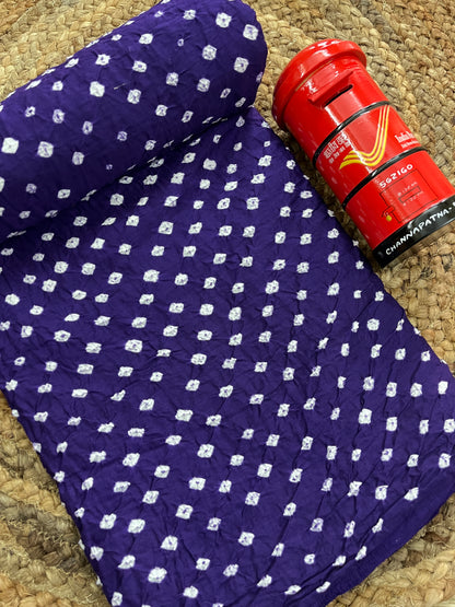 PURPLE Bandhani Fabric