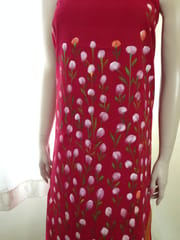 Budding Flowers Hand Painted Kurti Material